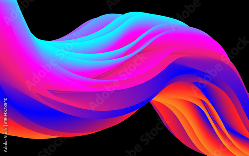 Colorful abstract wave background with curved lines and vibrant design.