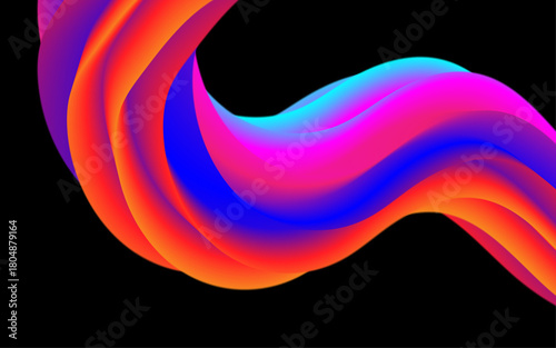 Colorful abstract wave background with curved lines and vibrant design.