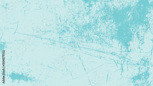 Light blue background with teal distressed texture and scratches abstract pattern vector