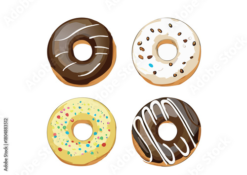 ドーナツのベクターイラスト001