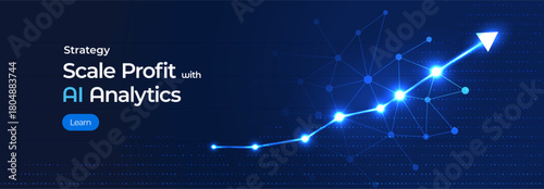 Sales Analytics Finance Growth Business Investment Stats Financial Analysis Graph Up, Stock Chart Data Base. AI Technology Charts Trading Statistics Business Presentation Slides. Vector illustration