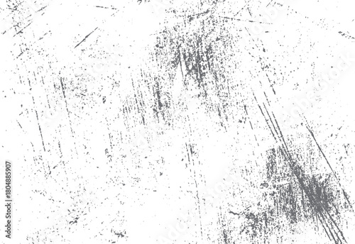 White background with distressed grey grunge texture and scratches for overlay effects vector