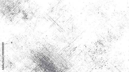 White background with distressed grey grunge texture overlay featuring scratches and speckles vector