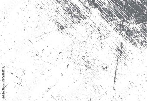 White background with scattered dark gray distressed grunge texture and scratches vector