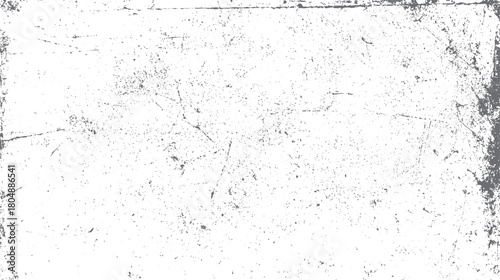 White background with scattered dark gray speckles and linear scratches creating a distressed texture effect