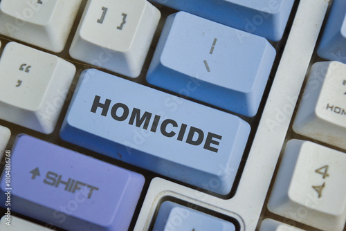 Homicide occurs when a person kills another person button on the keyboard