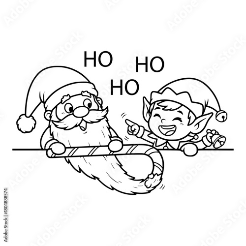 Cute Christmas Peeking svg, Christmas SVG bundle, Santa Claus svg, Christmas clipart, Santa peeking png, christmas outline, SVG Cricut