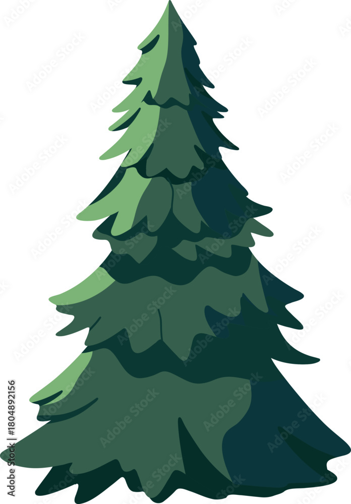 Fototapeta premium Illustration of Evergreen Tree