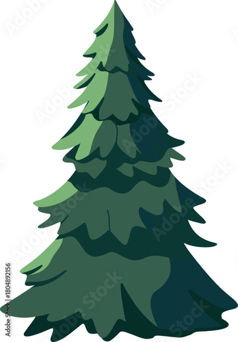 Illustration of Evergreen Tree