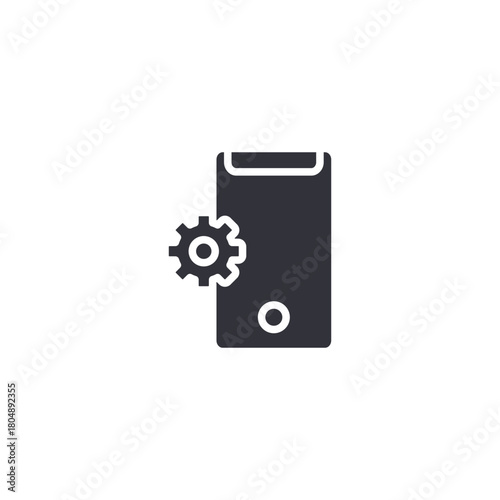 A server or computer tower icon featuring a settings gear, representing system configuration, hardware management, and advanced technical adjustments.