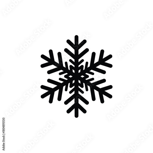 Symbolic Glacial Winter Frost Crystal Shape Vector Graphic