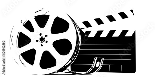 Silver Rays Cinema | Clean, isolated vector art for creative projects.