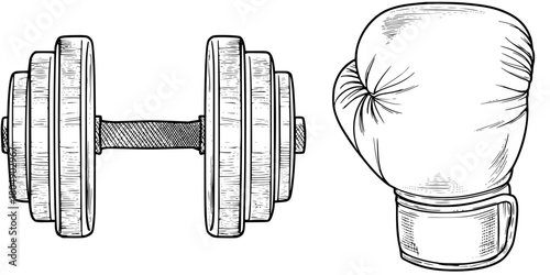 Classic Iron Dumbbells: Simple, Iconic Workout Equipment | Clean, isolated vector art for creative projects.