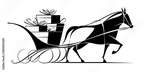 Holiday Delivery: Timeless Classic Christmas Tradition Elegant Simplicity | Clean, isolated vector art for creative projects.