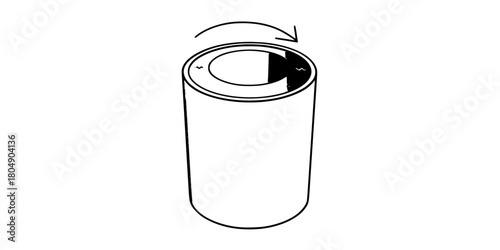 Vintage Recycle Bin | Clean, isolated vector art for creative projects.