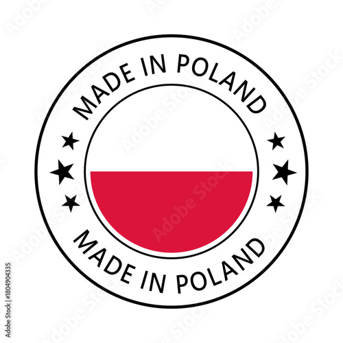 Poland Made in Stamp in circle with flag Vector template on white background Free Download Poland Made in Stamp in circle with flag Vector template on white background - GFXLoad