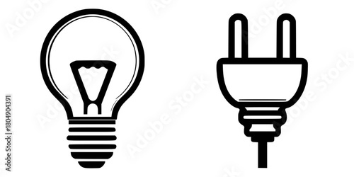 Electrical Enlightenment: Symbolic Journey through World Light Energy | Clean, isolated vector art for creative projects.