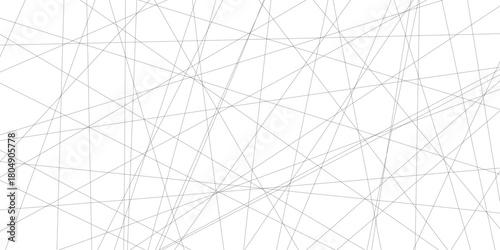 abstract black lines with white background.Creative and geometric shape with white luxury pattern and paper texture design in illustration with white line background.	