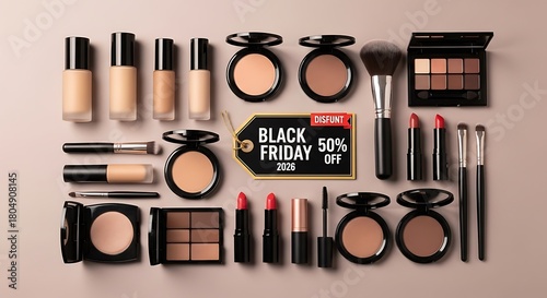 Black Friday cosmetic sale 50% off for makeup lovers, shop foundation, lipstick, eyeshadow and brushes to feel beautiful and confident this season