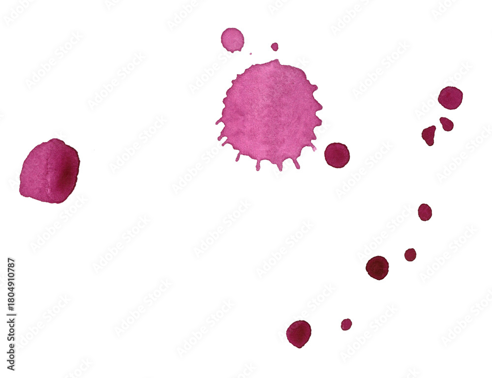 Fototapeta premium watercolor wine stains rings circles painting element