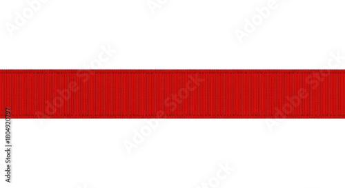 Free Download Vibrant Red Cloth Ribbon for Crafts, Decoration, or Fashion, Cut Out, Clipping Path, Isolated on a Transparent PNG Background. - GFXLoad