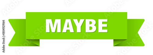 maybe ribbon isolated on transparent background. maybe ribbon