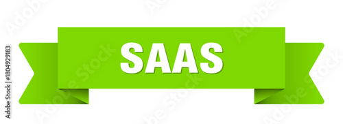 saas ribbon isolated on transparent background. saas ribbon