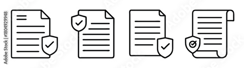 Secure document management system data protection compliance and privacy policy agreement form icon