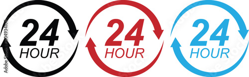 24 Hour Service Badge for Anytime Support and Availability
