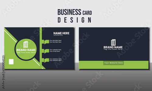 Modern professional Stylish clean and Geometric Shapes creative business card design with vector design 