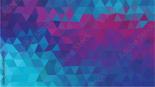 High-Contrast Low Poly Background - Vibrant Teal, Blue, and Purple Geometric Design