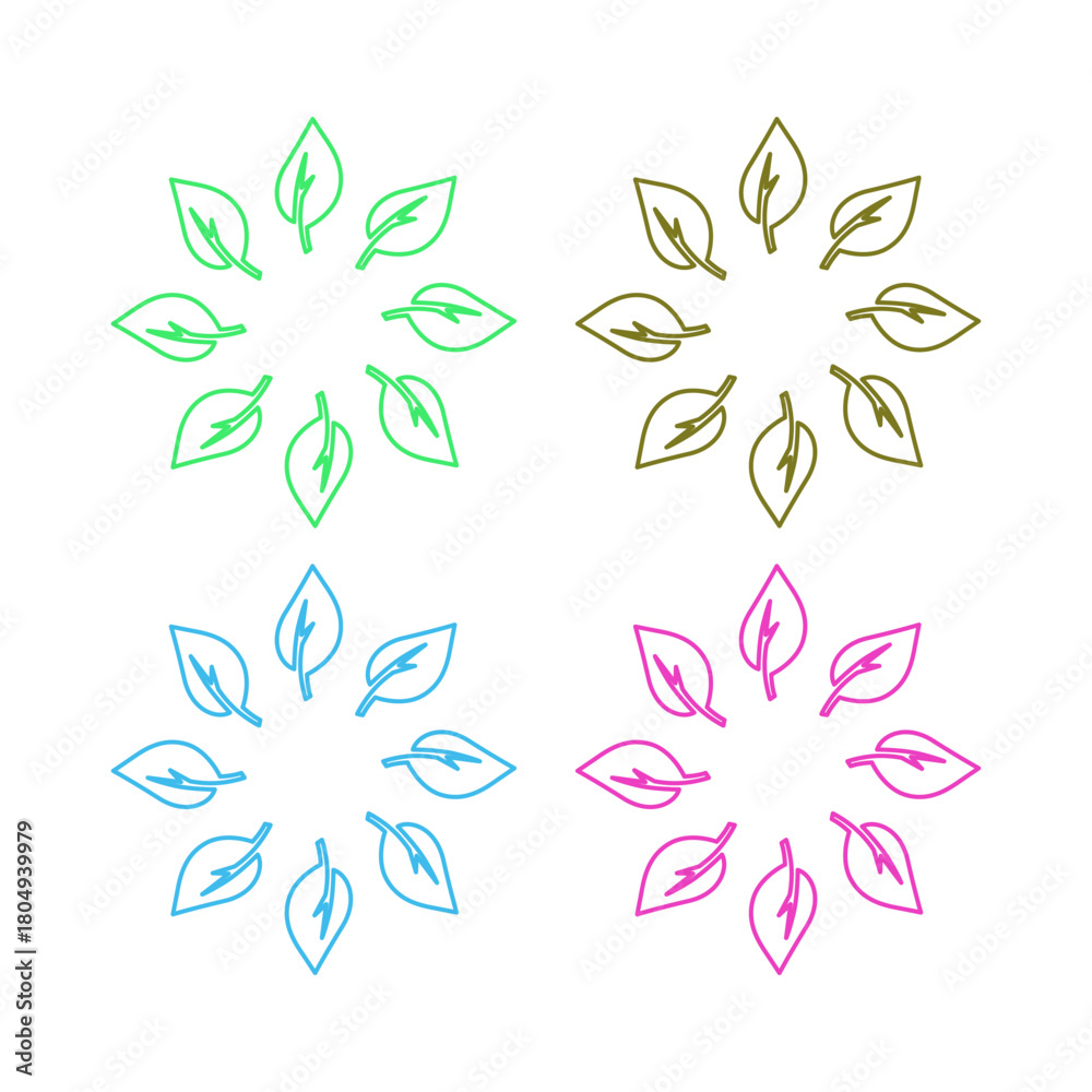 Fototapeta premium Natural Mandala Ayurveda Resort Sign Symbol Logo 