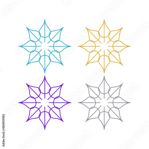 Natural Mandala Ayurveda Resort Sign Symbol Logo
