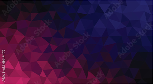 Low Poly Abstract Background - Geometric Blue and Magenta Triangle Pattern