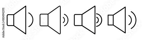 Sound speakers volume audio music media technology communication loud voice listening equipment icon