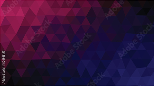 Deep Geometric Triangle Pattern in Dark Raspberry and Midnight Blue Gradient