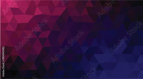 Moody Abstract Low-Poly Background with Dark Violet and Deep Crimson Gradient