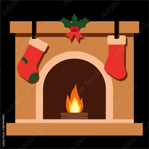 vector, chimenea, navidad, santa, navida, bujía, fuego, llama, ilustración, celebraciones, icono, alumbrado, decoraciones, símbolo, vacaciones, designio, cera, ardiente, acomodador, lámpara, cardar