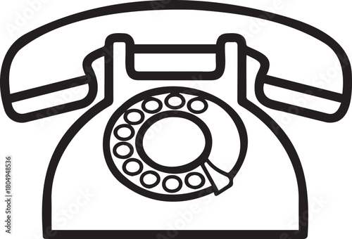 Vintage Rotary Phone Illustration A Classic Communication Icon.