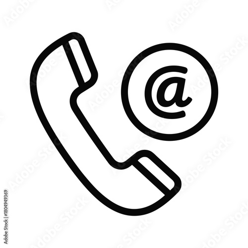Contact us icon representing communication via phone and email, essential for customer service and modern business support
