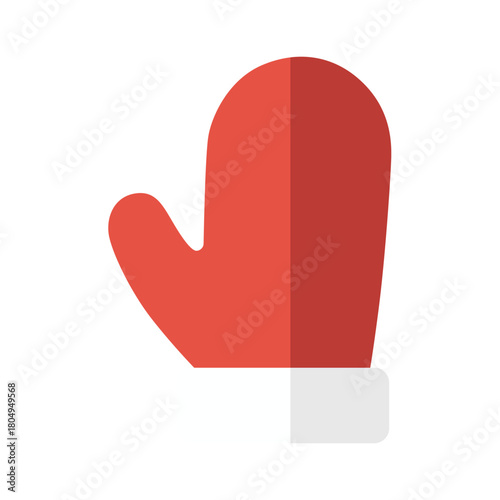guante, guante de santa, santa, papa noel, navidad, rojo, icono, vector, símbolo, ilustración, exclamación, firmar, acné, designio, apuntar, mano