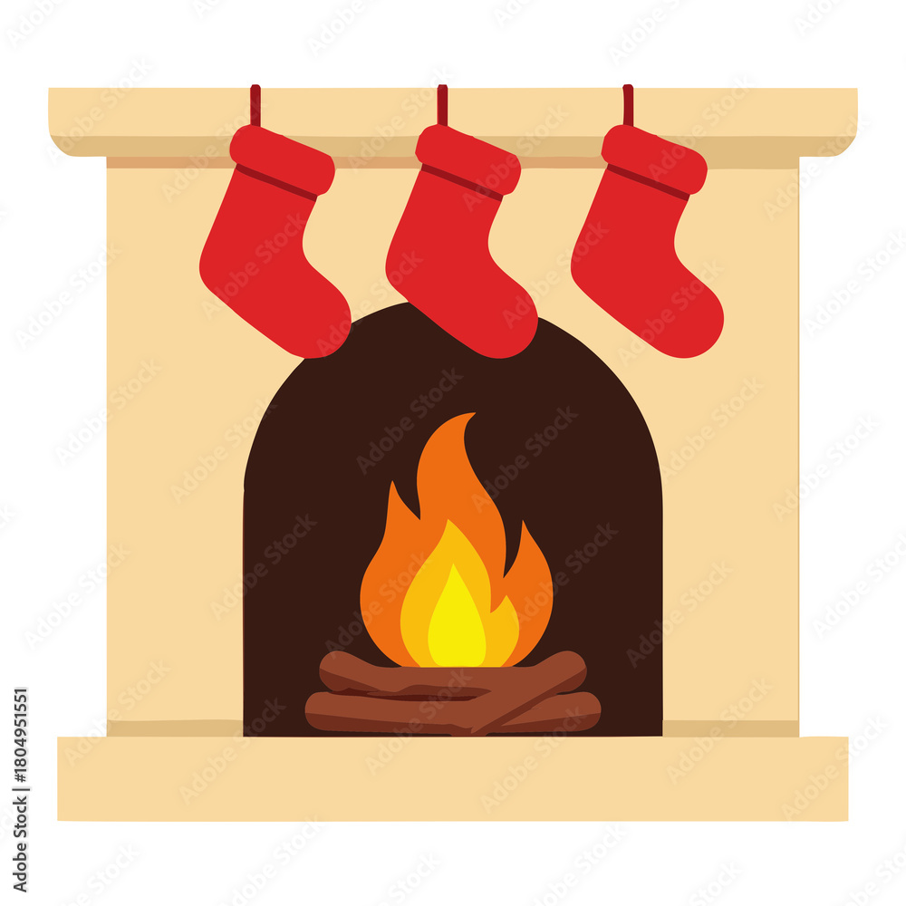 Fototapeta premium vector, chimenea, navidad, santa, navida, bujía, fuego, llama, ilustración, vector, celebraciones, icono, alumbrado, decoraciones, símbolo, vacaciones, designio, cera, ardiente, acomodador, lámpara, c