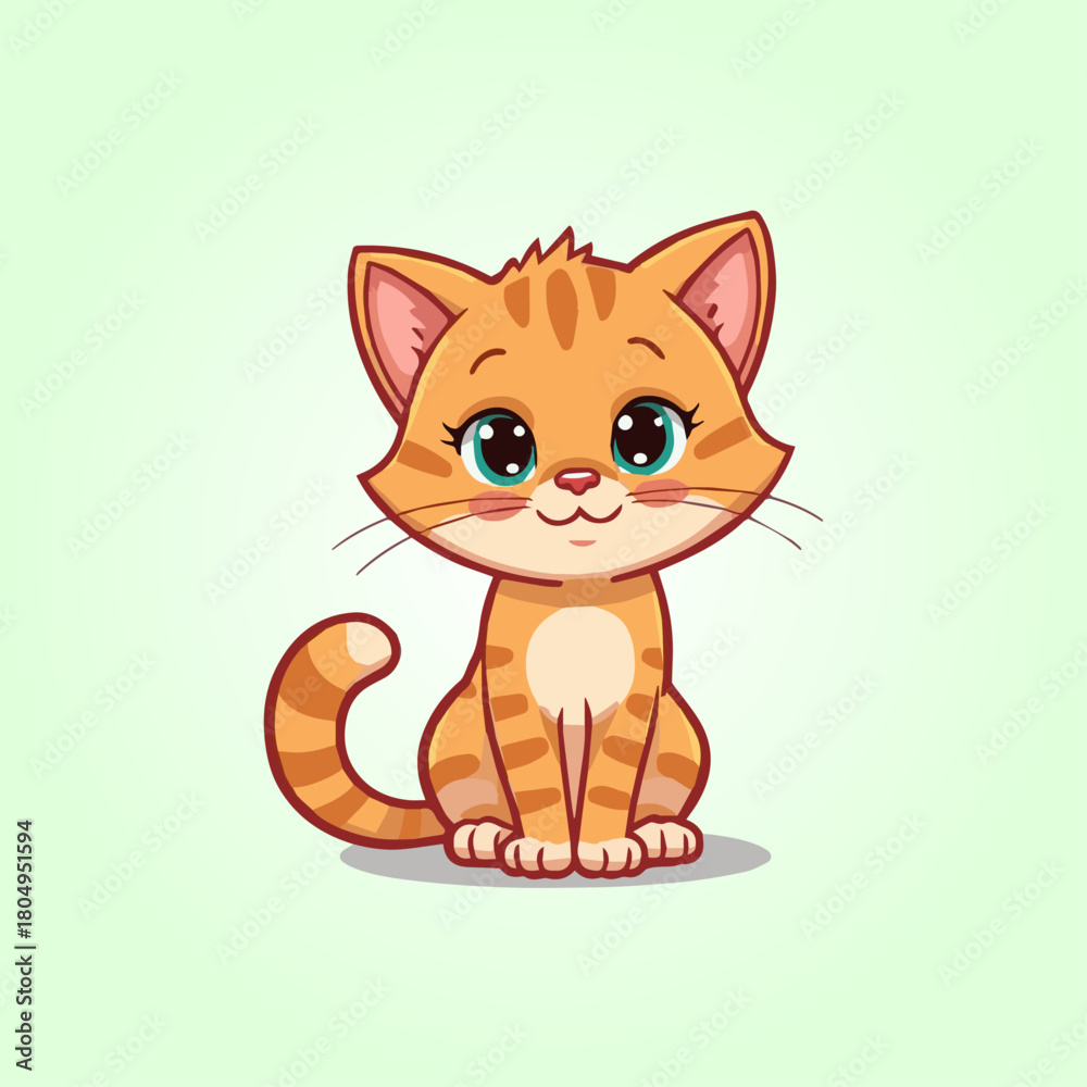 Fototapeta premium vector illustration of a cat