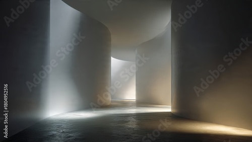 Organic Architectural Spaces with Futuristic Lighting