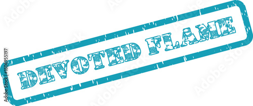 Captivating Devoted Flame textual stamp signifying enduring passion and unwavering commitment