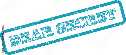 Official stamp marking a confidential declaration with the phrase Dear Secret in vibrant blue
