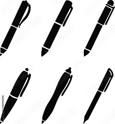 Pen Icon set. classic hand writing tool for calligraphy. Copywriting Related Vector, pen logo silhouette vector design template premium, sign up icon. Vector illustration !
