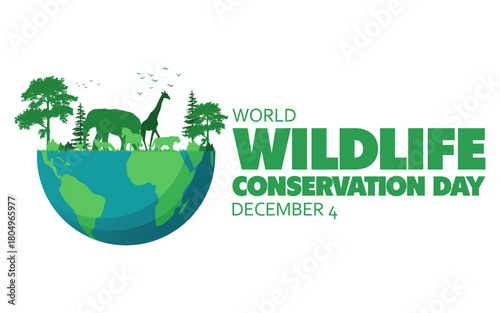 Vector graphic of World Wildlife Conservation Day ideal for World Wildlife Conservation Day celebration.