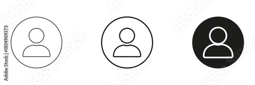 User Profile Avatar Line And Solid Icon Set. User Identification, Account Management, And Personal Profile Outline And Silhouette Symbol Collection. Isolated Vector Illustration