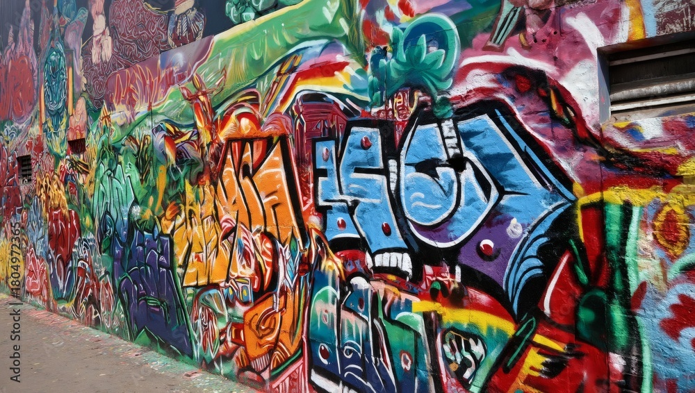 Fototapeta premium Graffiti Inspired by Indigenous Art